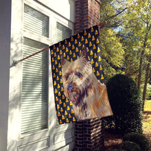 Load image into Gallery viewer, Cairn Terrier Candy Corn Halloween Portrait Flag Canvas House Size
