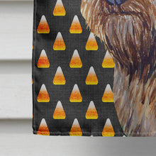 Load image into Gallery viewer, Cairn Terrier Candy Corn Halloween Portrait Flag Canvas House Size