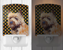Load image into Gallery viewer, Cairn Terrier Candy Corn Halloween Portrait Ceramic Night Light LH9061CNL