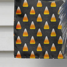 Load image into Gallery viewer, Flat Coated Retriever Candy Corn Halloween Portrait Flag Canvas House Size