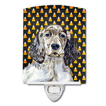 Load image into Gallery viewer, English Setter Candy Corn Halloween Portrait Ceramic Night Light LH9063CNL