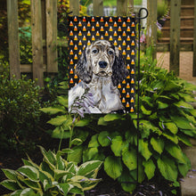 Load image into Gallery viewer, English Setter Candy Corn Halloween Portrait Garden Flag – Decorative Outdoor Yard Flag