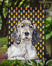 Load image into Gallery viewer, English Setter Candy Corn Halloween Portrait Garden Flag – Decorative Outdoor Yard Flag