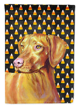 Load image into Gallery viewer, Vizsla Candy Corn Halloween Portrait Flag Canvas House Size