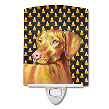 Load image into Gallery viewer, Vizsla Candy Corn Halloween Portrait Ceramic Night Light LH9066CNL