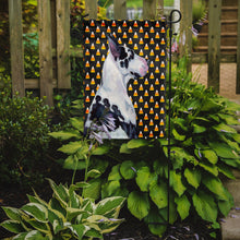 Load image into Gallery viewer, Great Dane Candy Corn Halloween Portrait Garden Flag – Decorative Outdoor Yard Flag