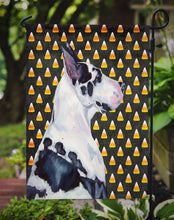 Load image into Gallery viewer, Great Dane Candy Corn Halloween Portrait Garden Flag – Decorative Outdoor Yard Flag