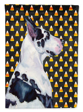 Load image into Gallery viewer, Great Dane Candy Corn Halloween Portrait Garden Flag – Decorative Outdoor Yard Flag