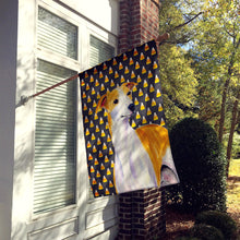 Load image into Gallery viewer, Whippet Candy Corn Halloween Portrait Flag Canvas House Size