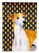 Load image into Gallery viewer, Whippet Candy Corn Halloween Portrait Flag Canvas House Size