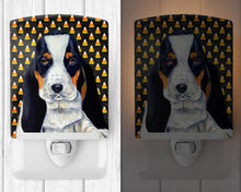 Load image into Gallery viewer, Basset Hound Candy Corn Halloween Portrait Ceramic Night Light LH9070CNL