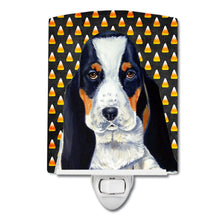 Load image into Gallery viewer, Basset Hound Candy Corn Halloween Portrait Ceramic Night Light LH9070CNL