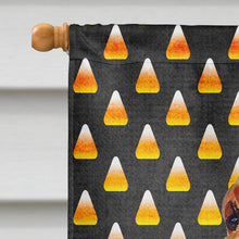 Load image into Gallery viewer, Bloodhound Candy Corn Halloween Portrait Flag Canvas House Size