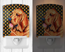 Load image into Gallery viewer, Bloodhound Candy Corn Halloween Portrait Ceramic Night Light LH9072CNL
