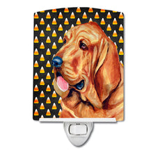 Load image into Gallery viewer, Bloodhound Candy Corn Halloween Portrait Ceramic Night Light LH9072CNL
