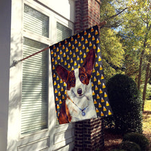 Load image into Gallery viewer, Corgi Candy Corn Halloween Portrait Flag Canvas House Size