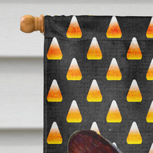 Load image into Gallery viewer, Corgi Candy Corn Halloween Portrait Flag Canvas House Size