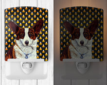 Load image into Gallery viewer, Corgi Candy Corn Halloween Portrait Ceramic Night Light LH9074CNL