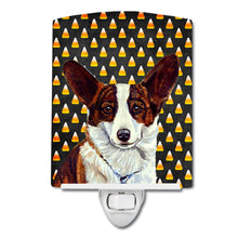 Load image into Gallery viewer, Corgi Candy Corn Halloween Portrait Ceramic Night Light LH9074CNL