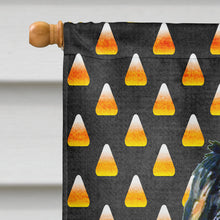 Load image into Gallery viewer, Bernese Mountain Dog Candy Corn Halloween Portrait Flag Canvas House Size