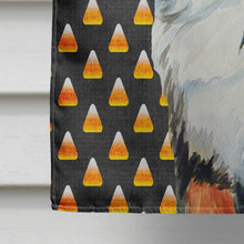 Load image into Gallery viewer, Bernese Mountain Dog Candy Corn Halloween Portrait Flag Canvas House Size