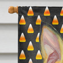 Load image into Gallery viewer, Min Pin Candy Corn Halloween Portrait Flag Canvas House Size