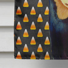 Load image into Gallery viewer, Min Pin Candy Corn Halloween Portrait Flag Canvas House Size