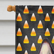 Load image into Gallery viewer, French Bulldog Candy Corn Halloween Portrait Flag Canvas House Size