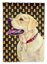 Load image into Gallery viewer, Labrador Yellow Candy Corn Halloween Portrait Flag Canvas House Size