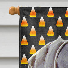 Load image into Gallery viewer, Weimaraner Candy Corn Halloween Portrait Flag Canvas House Size