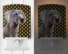 Load image into Gallery viewer, Weimaraner Candy Corn Halloween Portrait Ceramic Night Light LH9082CNL