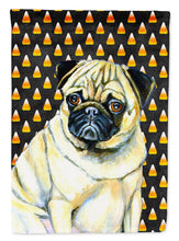 Load image into Gallery viewer, Pug Candy Corn Halloween Portrait Garden Flag – Decorative Outdoor Yard Flag