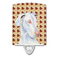 Load image into Gallery viewer, Great Dane Fall Leaves Portrait Ceramic Night Light LH9086CNL