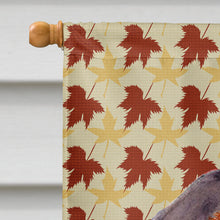 Load image into Gallery viewer, Dachshund Fall Leaves Portrait Flag Canvas House Size