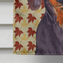 Load image into Gallery viewer, Dachshund Fall Leaves Portrait Flag Canvas House Size