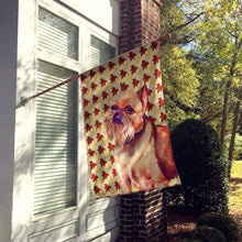 Load image into Gallery viewer, Brussels Griffon Fall Leaves Portrait Flag Canvas House Size