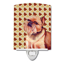 Load image into Gallery viewer, Brussels Griffon Fall Leaves Portrait Ceramic Night Light LH9089CNL