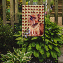 Load image into Gallery viewer, Brussels Griffon Fall Leaves Portrait Garden Flag – Decorative Outdoor Yard Flag