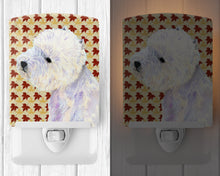 Load image into Gallery viewer, Westie Fall Leaves Portrait Ceramic Night Light LH9090CNL