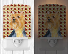 Load image into Gallery viewer, Silky Terrier Fall Leaves Portrait Ceramic Night Light LH9091CNL