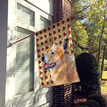 Load image into Gallery viewer, Australian Cattle Dog Fall Leaves Portrait Flag Canvas House Size