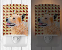 Load image into Gallery viewer, Australian Cattle Dog Fall Leaves Portrait Ceramic Night Light LH9092CNL