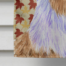 Load image into Gallery viewer, Australian Shepherd Fall Leaves Portrait Flag Canvas House Size