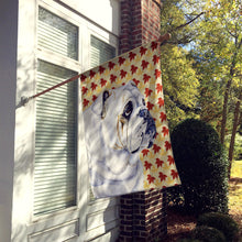 Load image into Gallery viewer, Bulldog English Fall Leaves Portrait Flag Canvas House Size