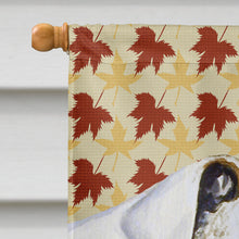Load image into Gallery viewer, Bulldog English Fall Leaves Portrait Flag Canvas House Size