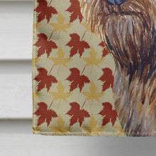 Load image into Gallery viewer, Cairn Terrier Fall Leaves Portrait Flag Canvas House Size