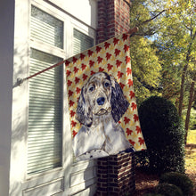 Load image into Gallery viewer, English Setter Fall Leaves Portrait Flag Canvas House Size
