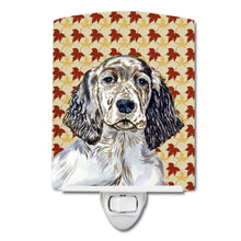 Load image into Gallery viewer, English Setter Fall Leaves Portrait Ceramic Night Light LH9097CNL