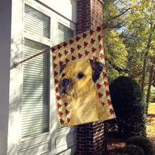 Load image into Gallery viewer, Border Terrier Fall Leaves Portrait Flag Canvas House Size