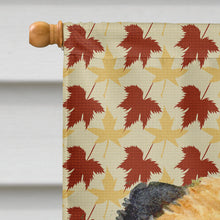 Load image into Gallery viewer, Border Terrier Fall Leaves Portrait Flag Canvas House Size